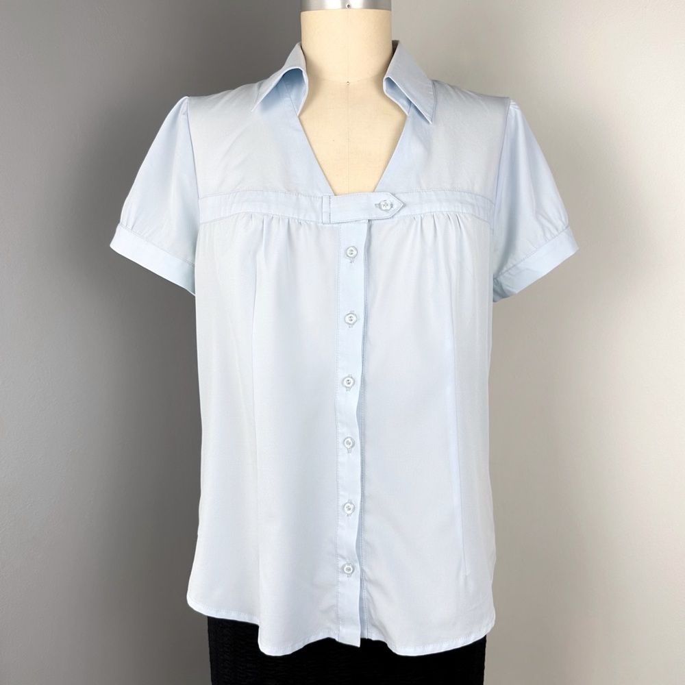 Light Blue Short Sleeve Button-Down Shirt